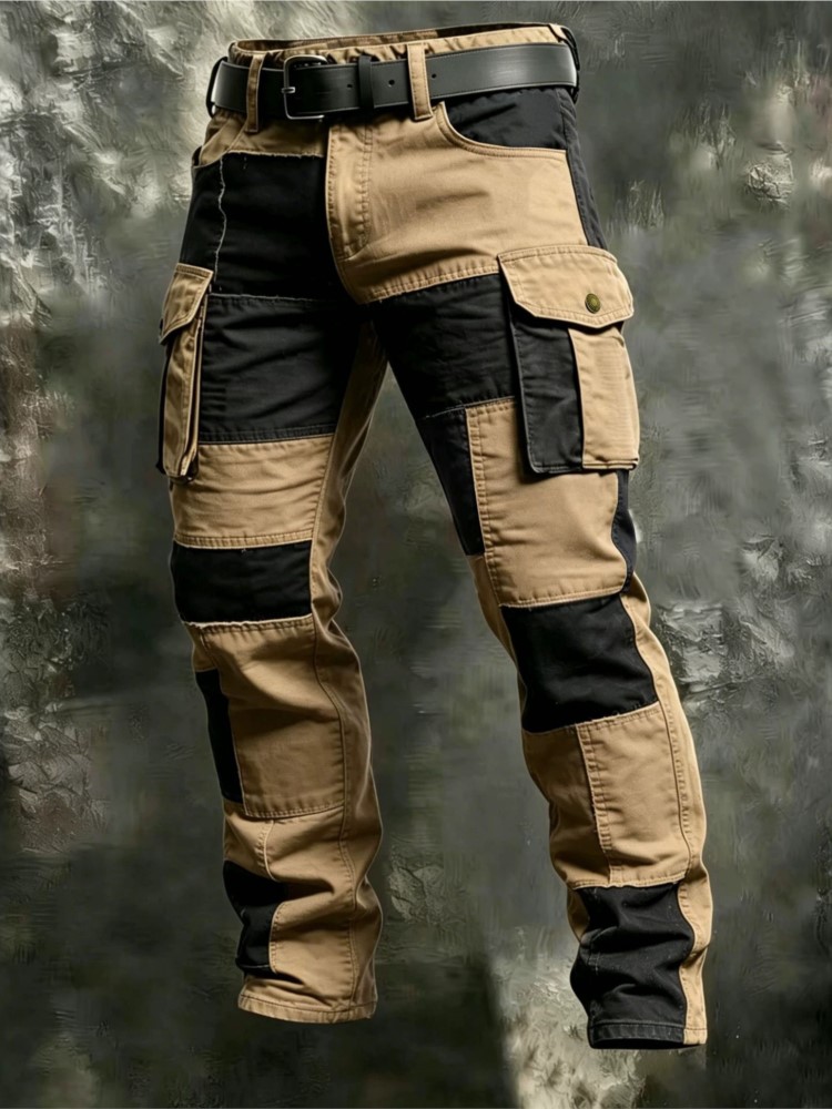 Joggers Pants - Baumwoll-Cargohose für Herren, Khaki, Lässige Taktische