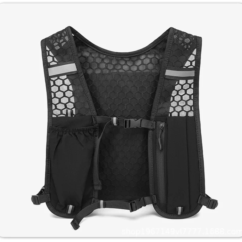 Hydration Vest - Reflektierende Hydrations-Laufweste, leichte Brusttasche mit Handyhalterung