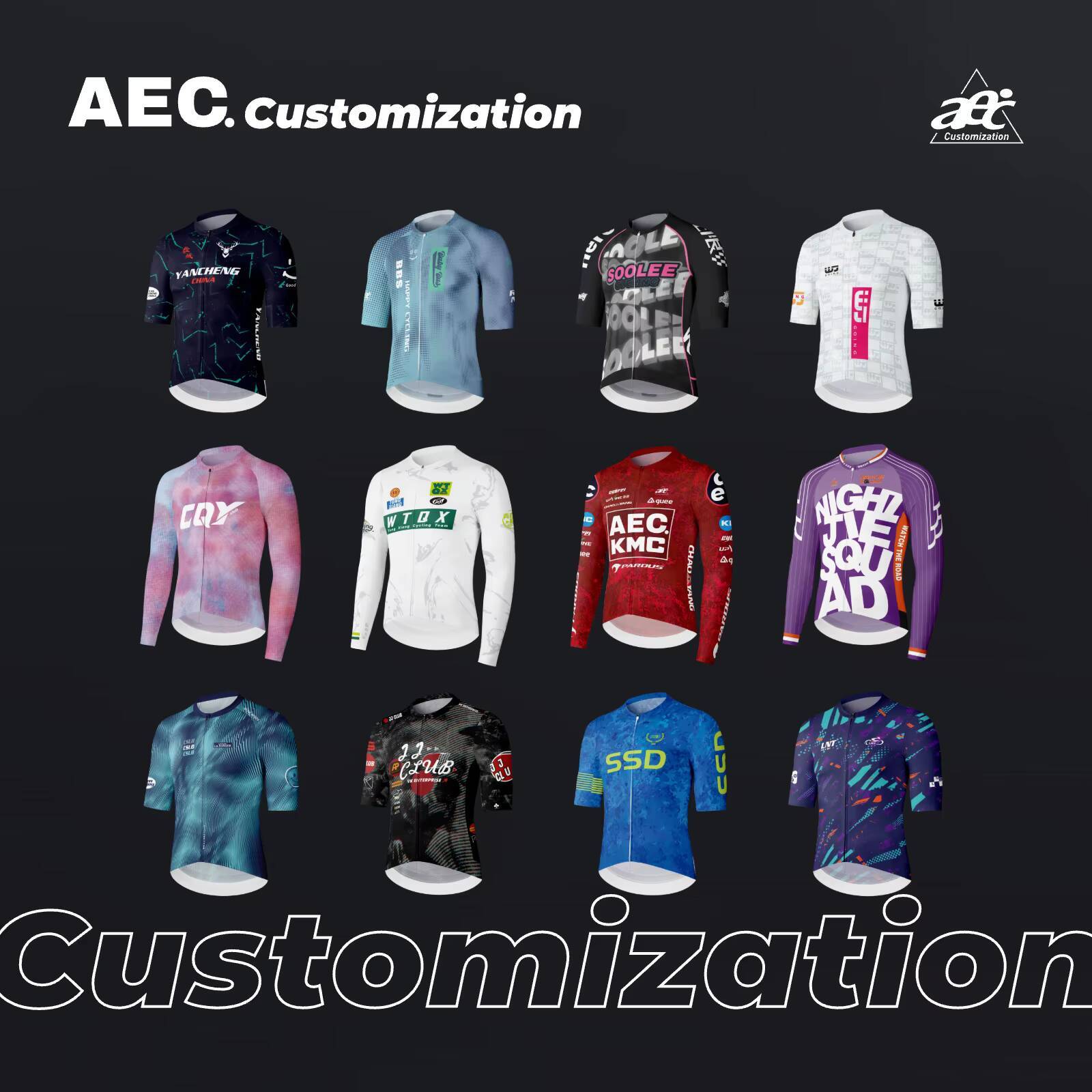 Race Bib - AEC.CYCLIST Personalisierte Anpassung Radtrikot Pro-Team Rennrad-Bekleidung