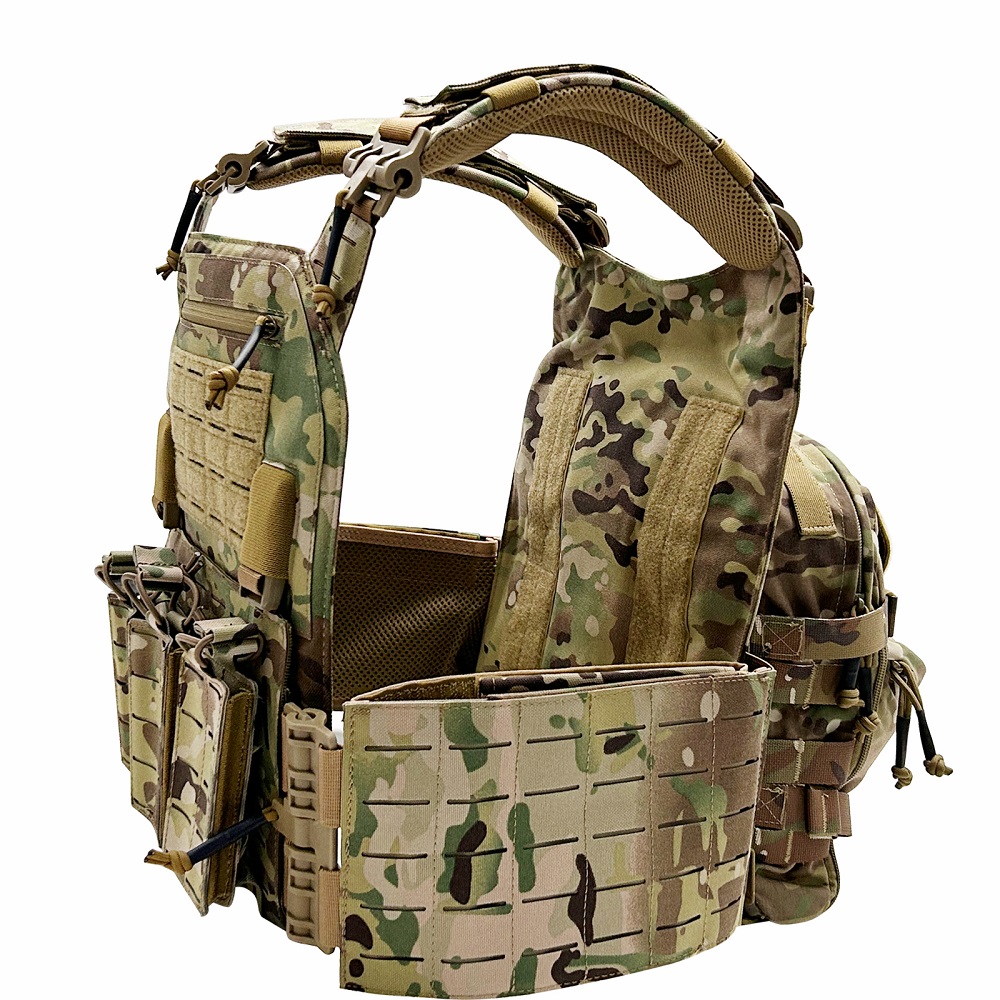 Hydration Vest - EMERSONGEARS Schnellverschluss-Nylon-Kampfanzug mit Laserschneidweste und 2L-Trinkrucksack