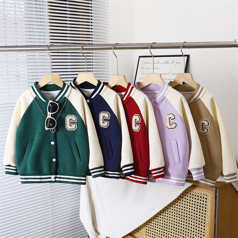 Running Gear Kids - Kinder Baseball Jacke Jungen Mode Mantel