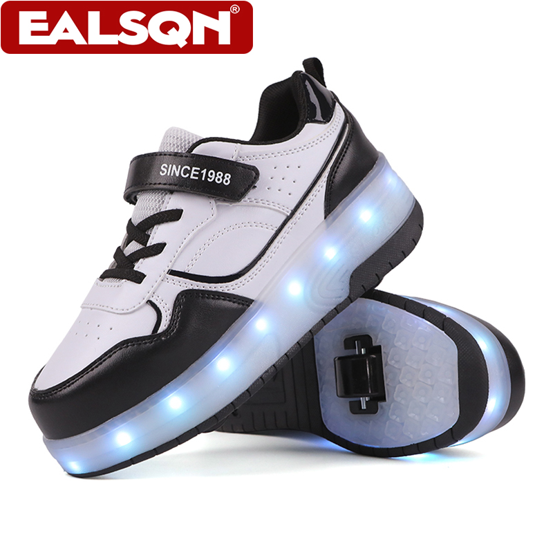 Running Shoes Men - Neue LED-Leucht-Rollschuhe für Kinder mit Doppelrad-Design