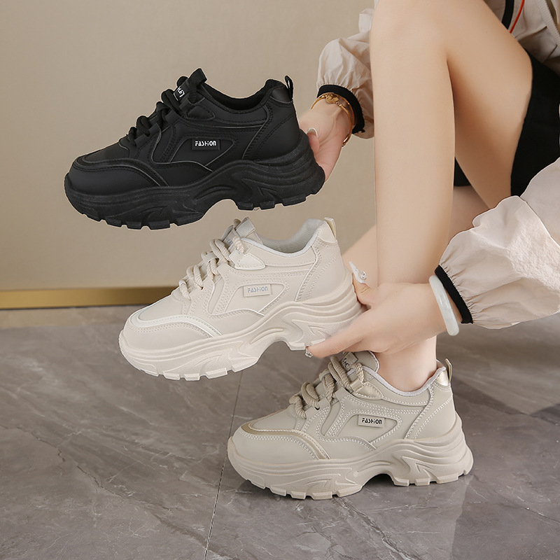 Damen-Leder-Low-Top-Papa-Schuh – Running Shoes Women Bewertung und Preis